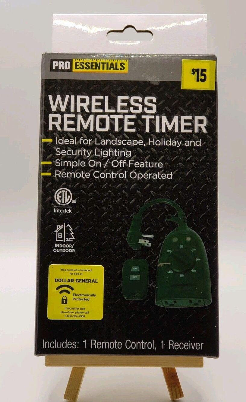 Pro Essentials Wireless Remote Timer Ideal For Landscape Security Holiday Season